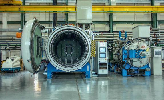 1) One of the large vacuum furnaces at Wallwork Birmingham